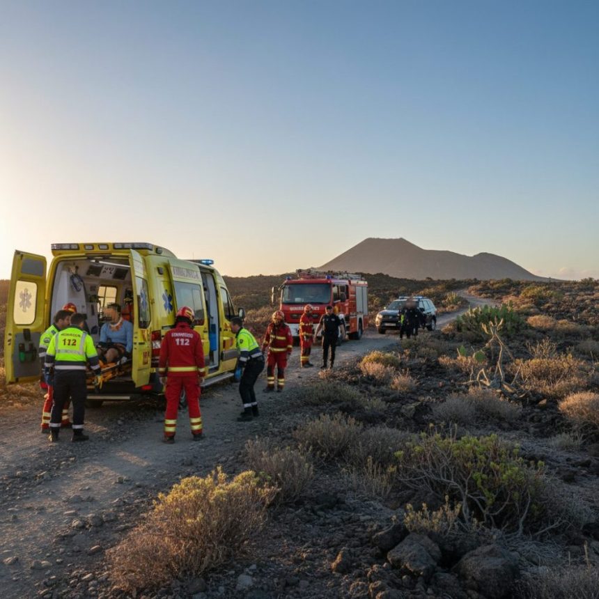 Rescatado un hombre tras sufrir una caída con traumatismo craneal en Montaña Guama