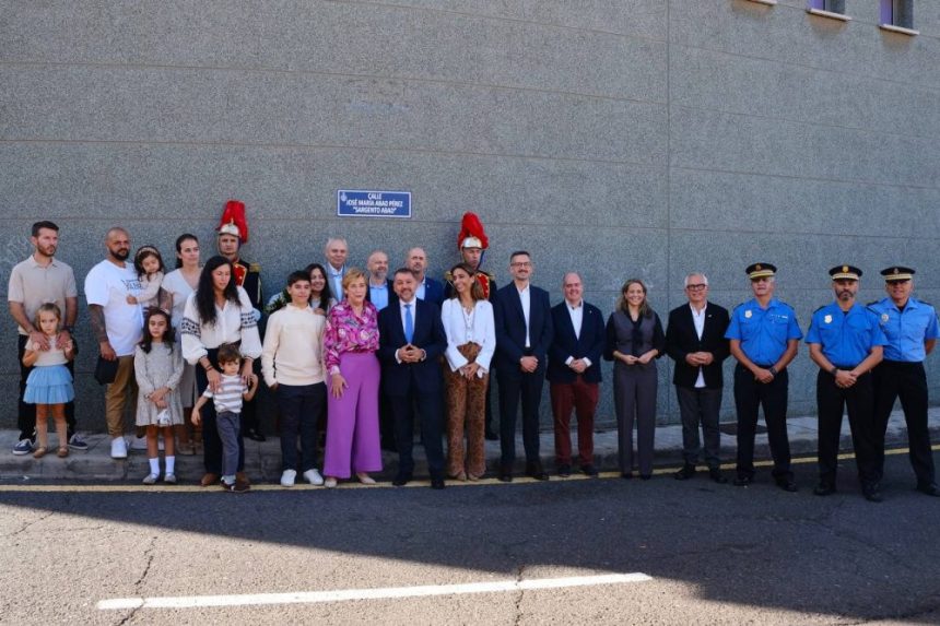 Calle en Añaza rinde homenaje al sargento José María Abad Pérez en Santa Cruz