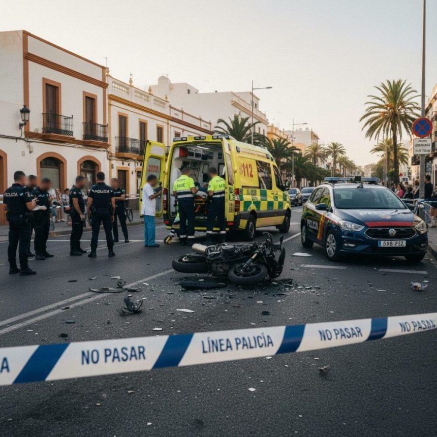 A motorista de 39 años resulta herido grave tras colisión con un turismo en Agüimes