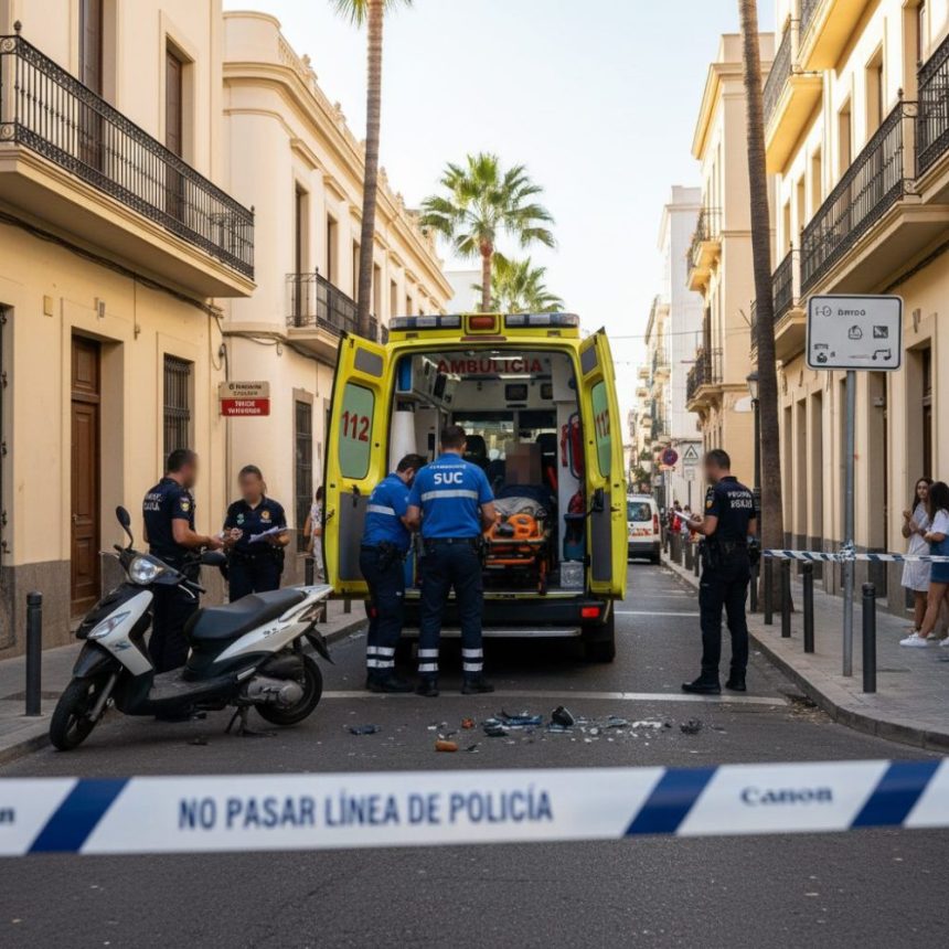 Lanzan asistencia tras la caída de un motorista en Las Palmas de Gran Canaria